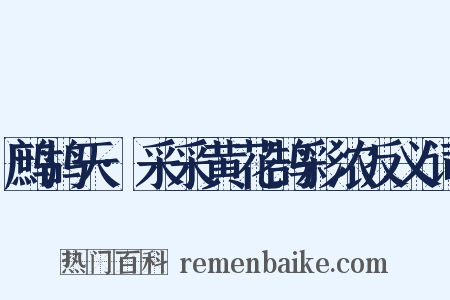 鹧鸪天·采采黄花鹄彩浓反义词是什么意思的图片